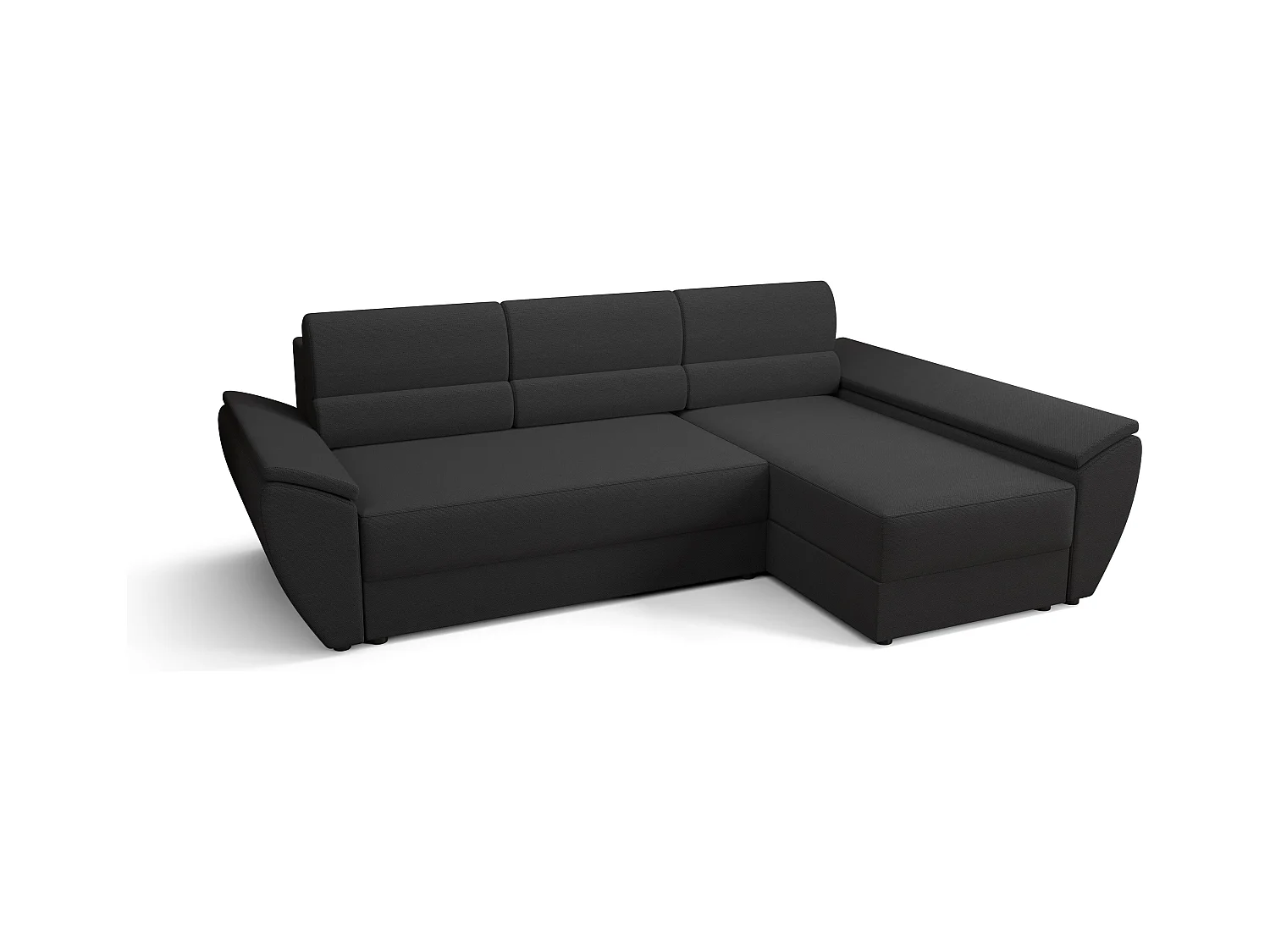 BEDANTE Ecksofa L REBI L3 Rainbow 27 Rechts mit Schlaffunktion, Grau, L-Form, Sofa mit Stauraum, Bettkasten, Wohnzimmersofa, Couch, Sofa, Bettsofa