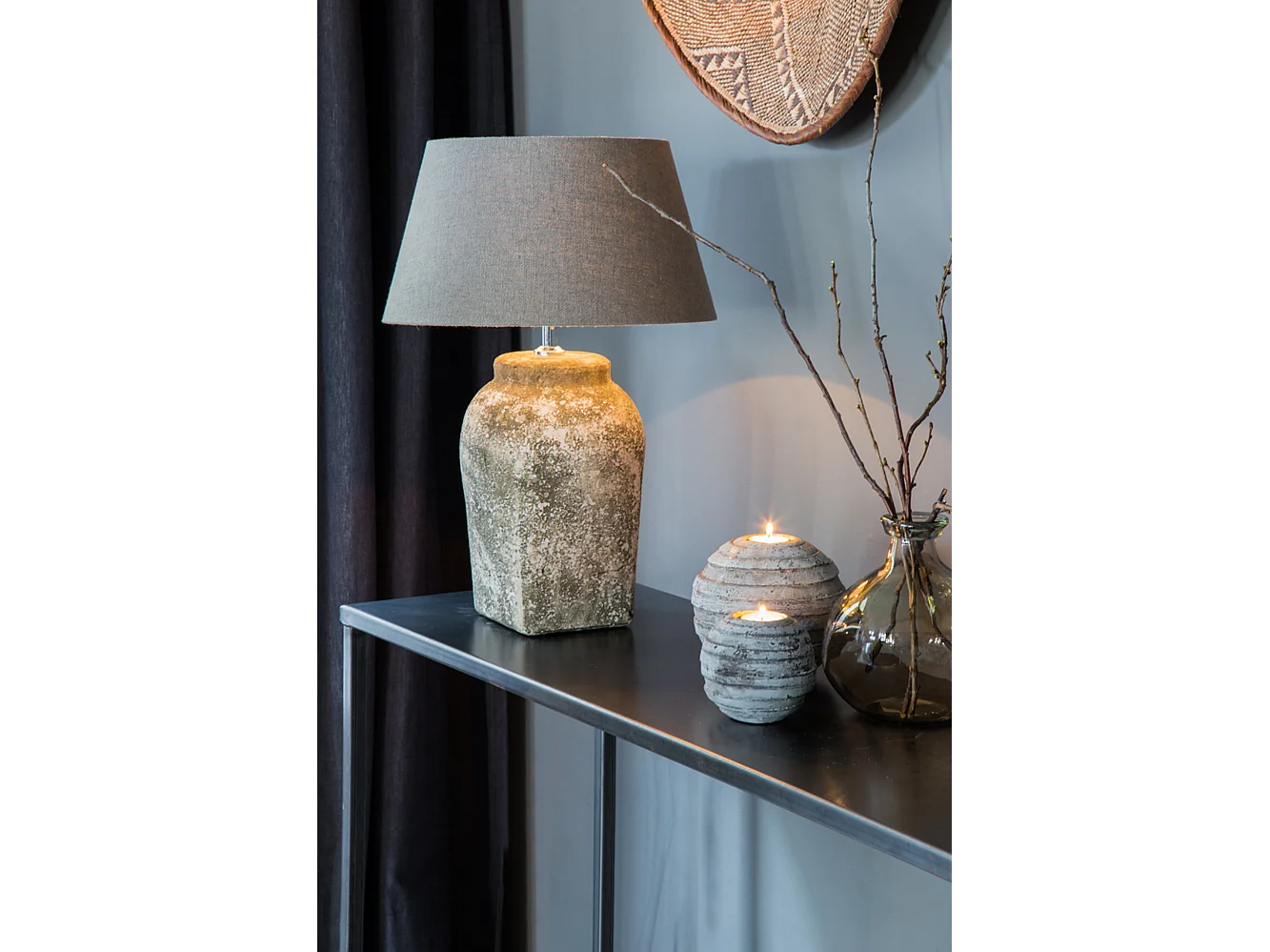 Lampenkap LIVIGNO - 35x25x19cm - Bruin