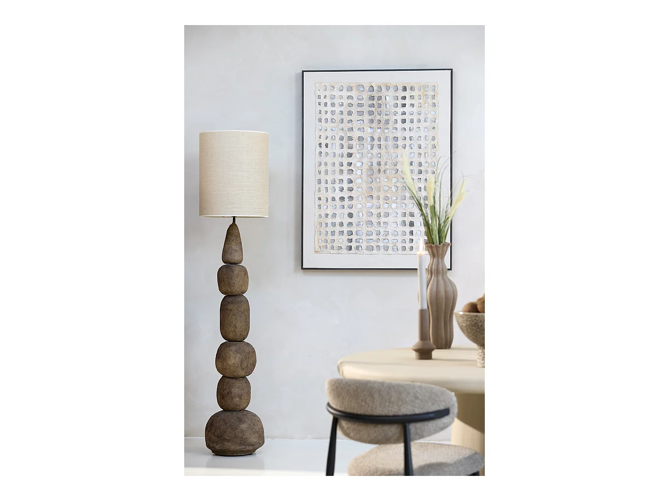 Abat-jour SENDAI - Ø40x49cm - Marron