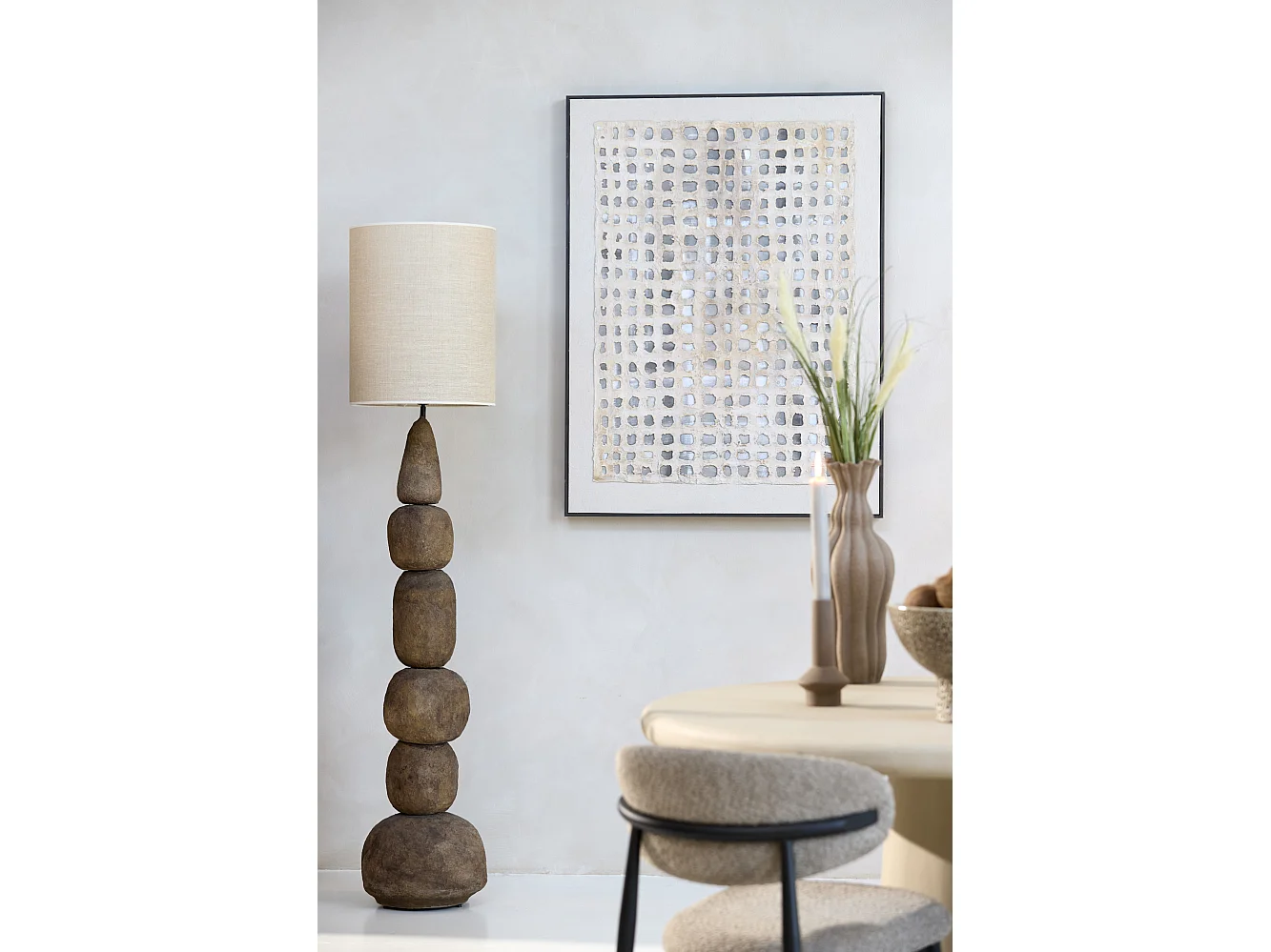 Abat-jour SENDAI - Ø40x49cm - Marron