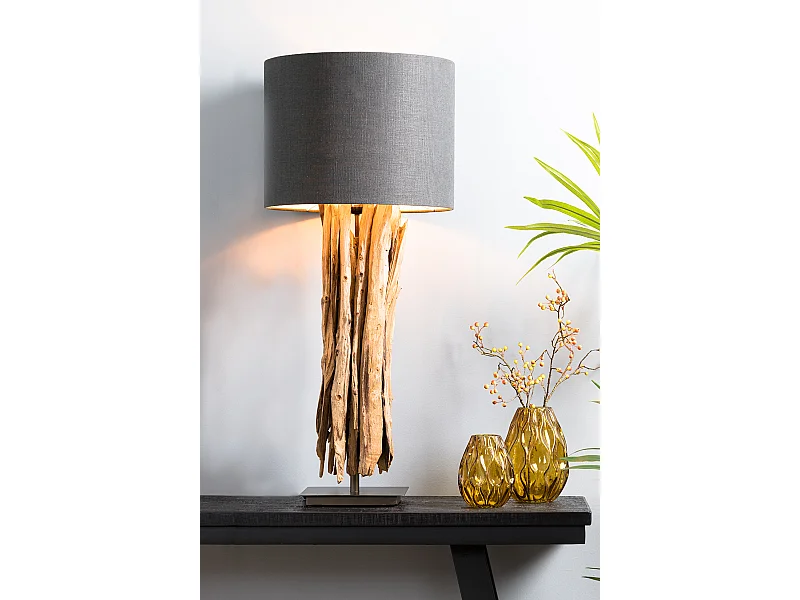 Abat-jour LIVIGNO - Ø40x30cm - Gris