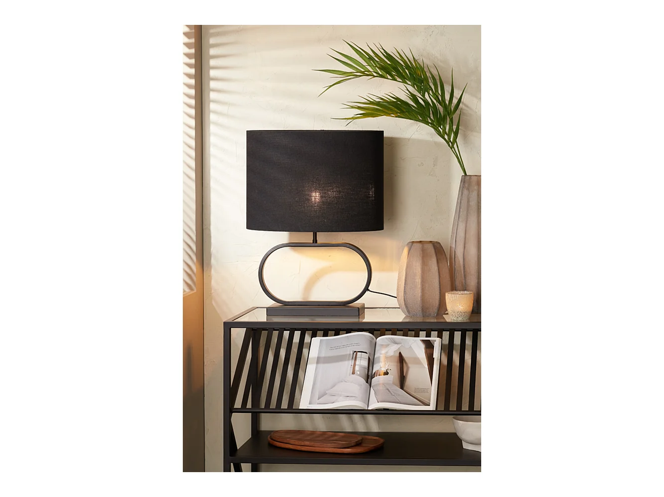 Lampenschirm LIVIGNO - 45x21x32cm - Schwarz