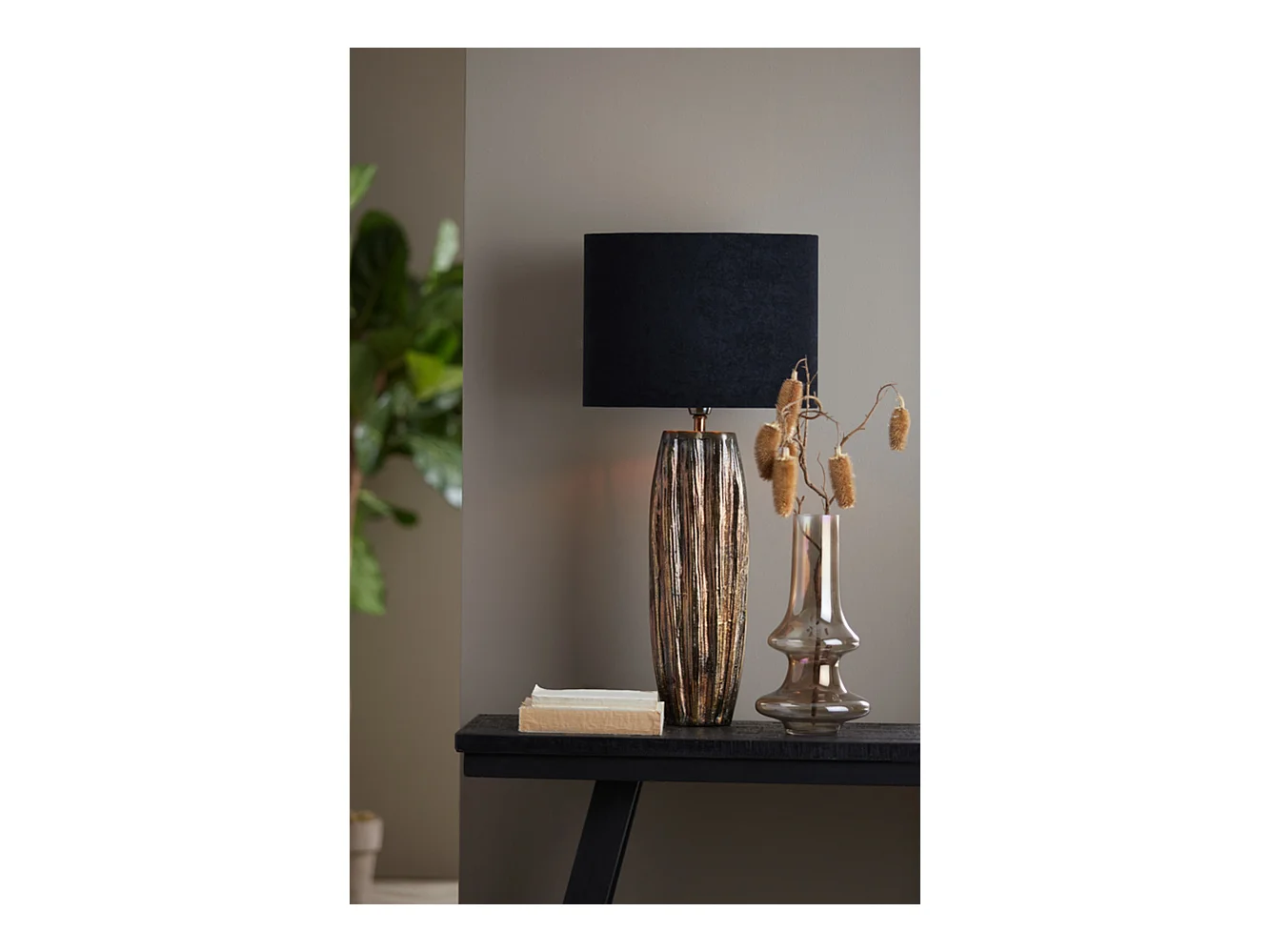 Abat-jour VELOURS - 38x17,5x28cm - Noir