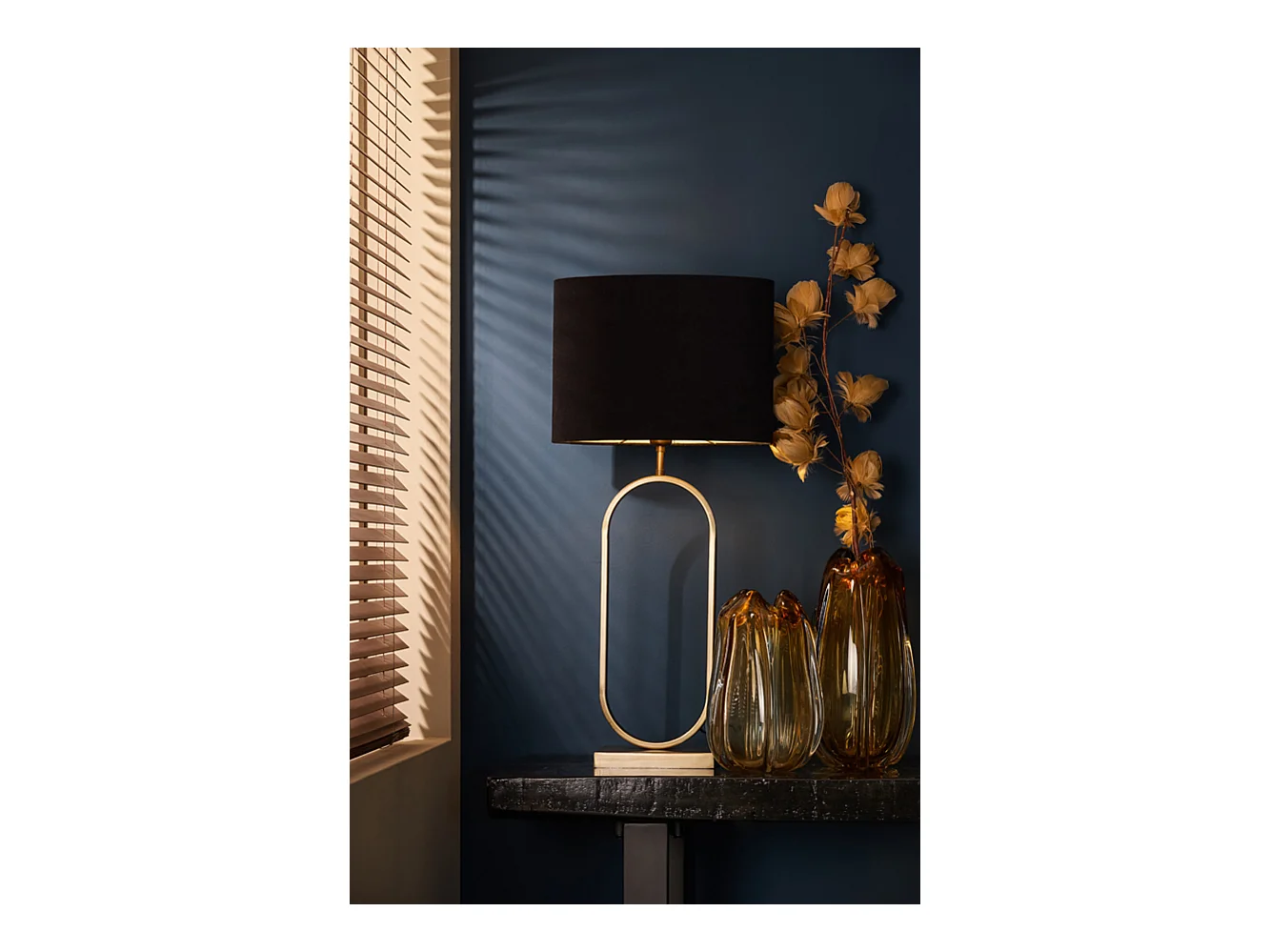 Abat-jour VELOURS - 38x17,5x28cm - Noir