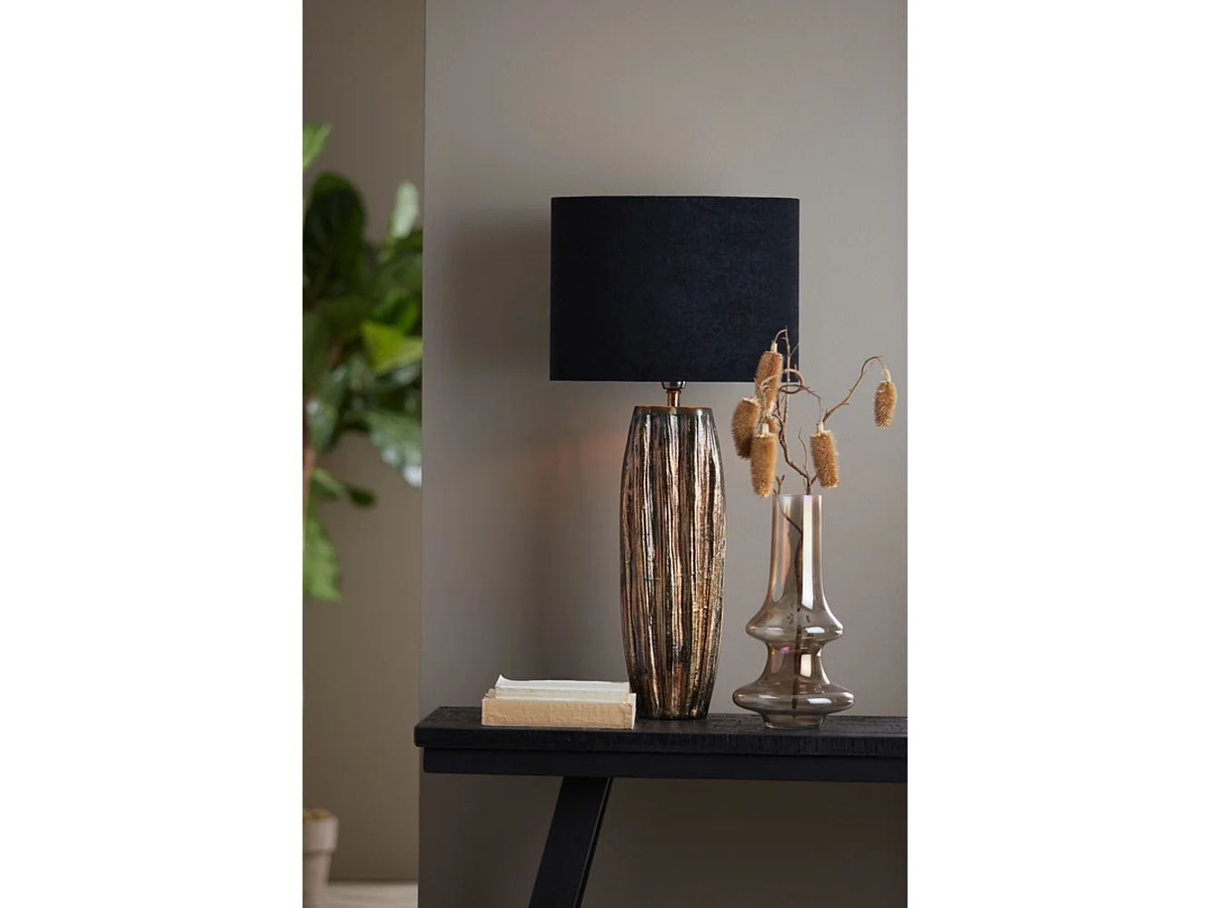 Abat-jour VELOURS - 38x17,5x28cm - Noir