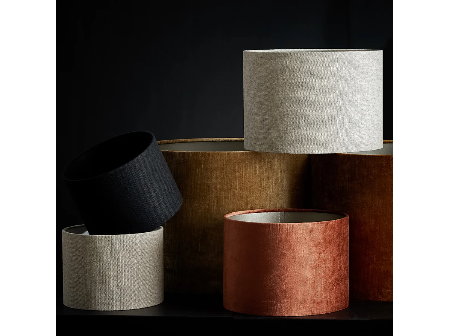 Abat-jour LIVIGNO - Ø20x15cm - Marron