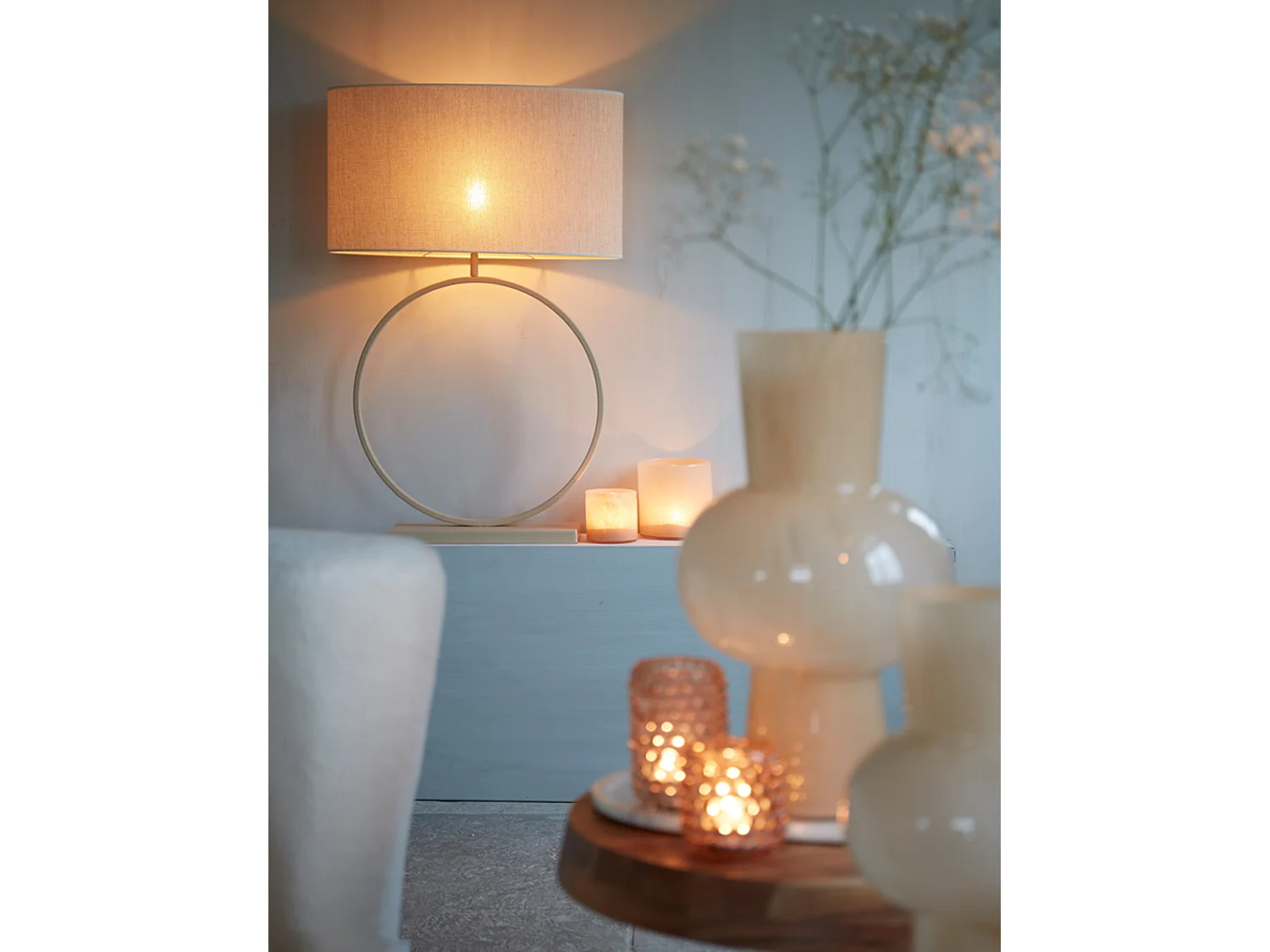 Abat-jour BRESKA - 58x24x32cm - Blanc