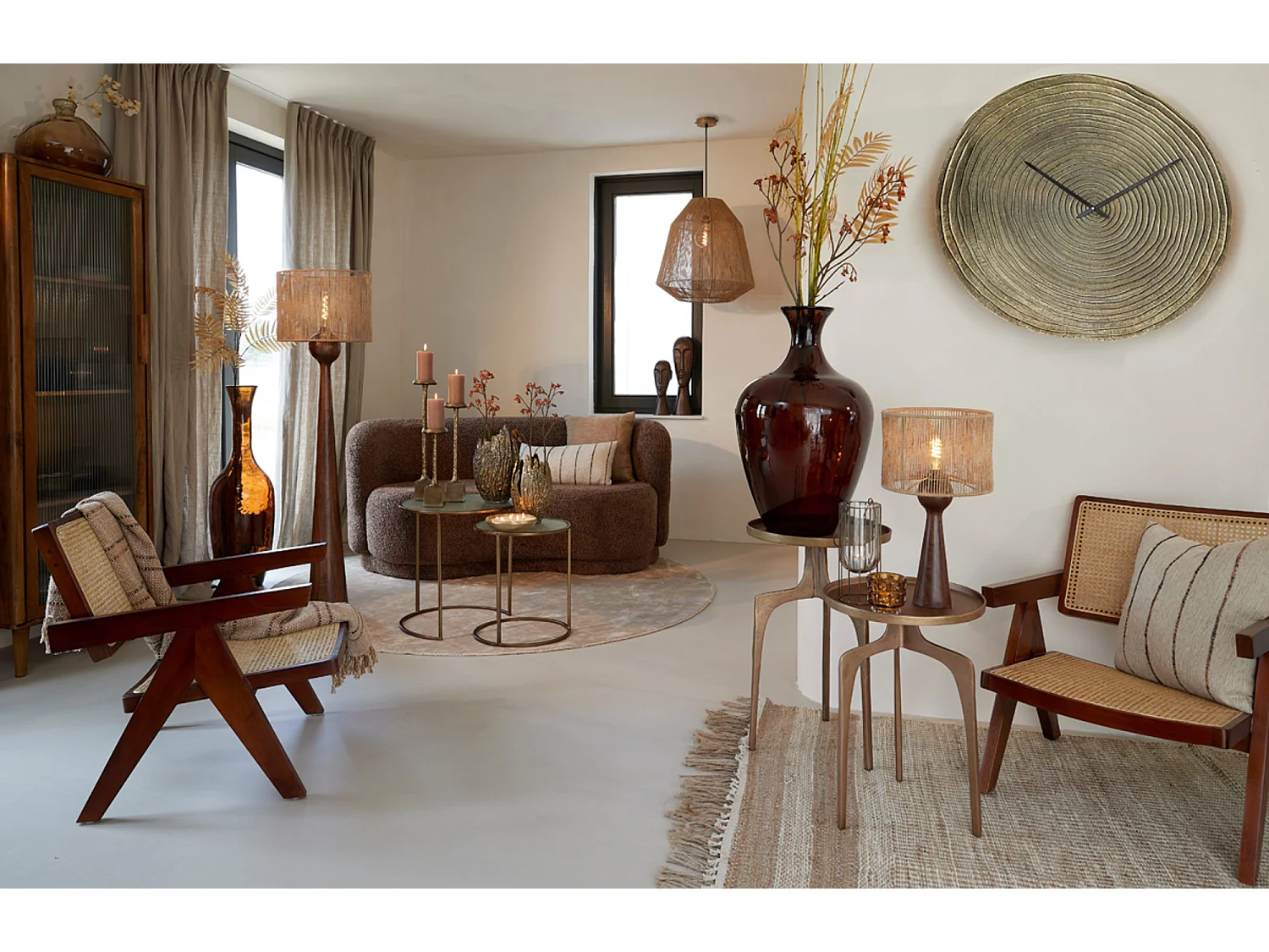 Lampenschirm TOSSA - Ø30x21cm - Braun