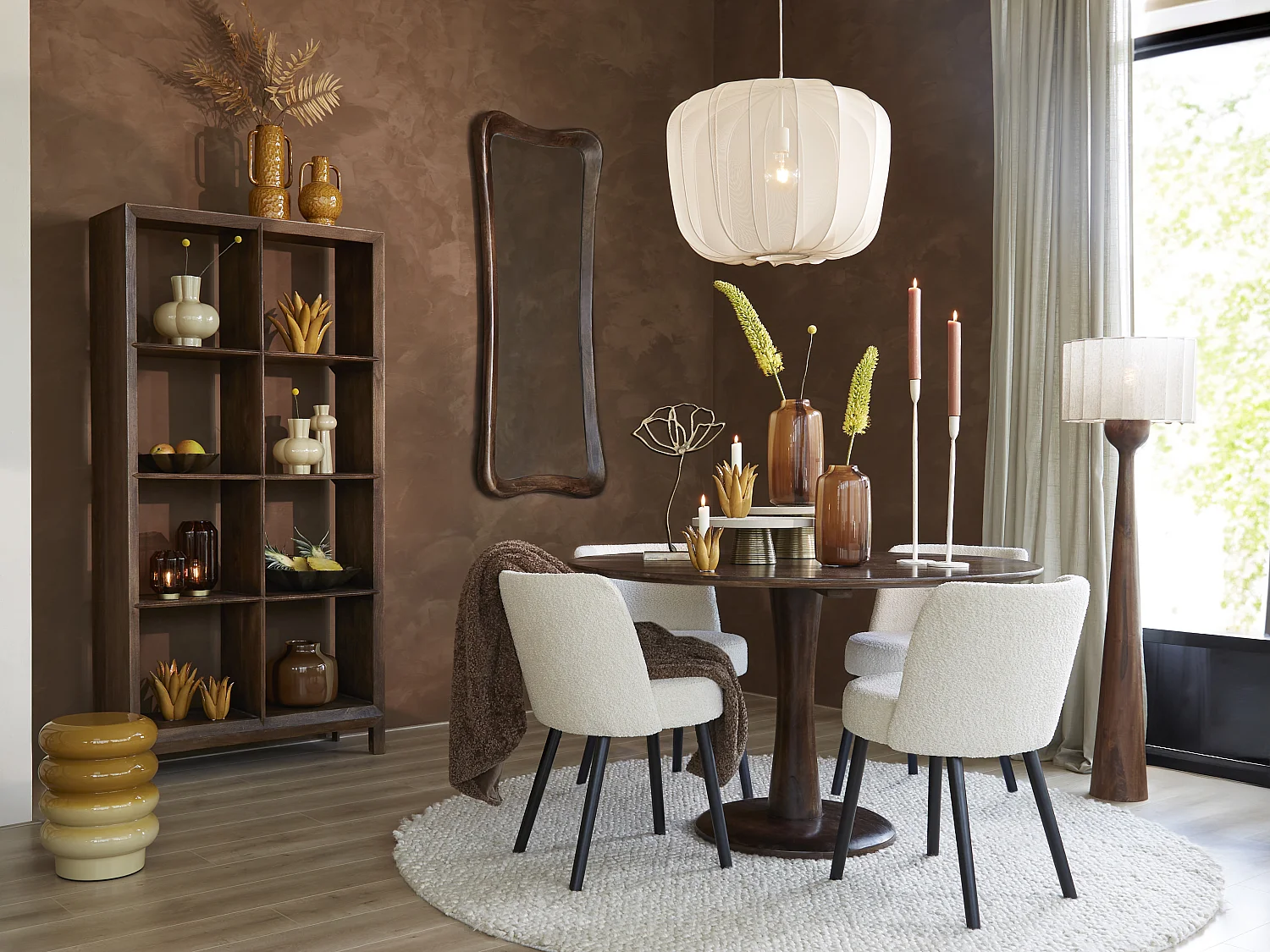 Abat-jour DISLI - Ø40x25cm - Marron