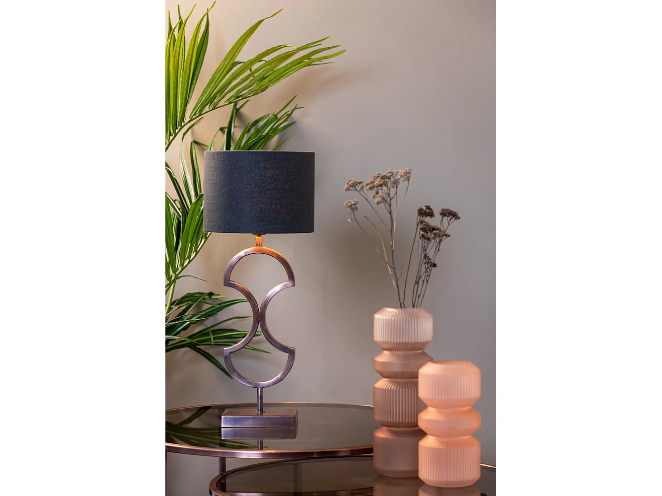 Abat-jour LIVIGNO - Ø25x18cm - Gris