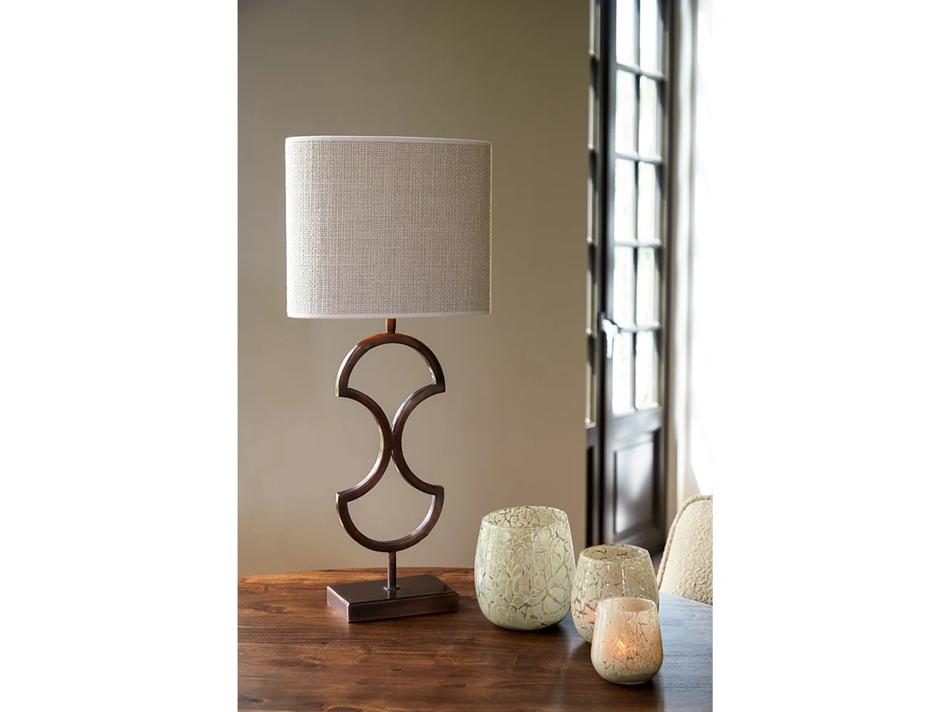 Abat-jour SAVERNA - 30x15x25cm - Blanc