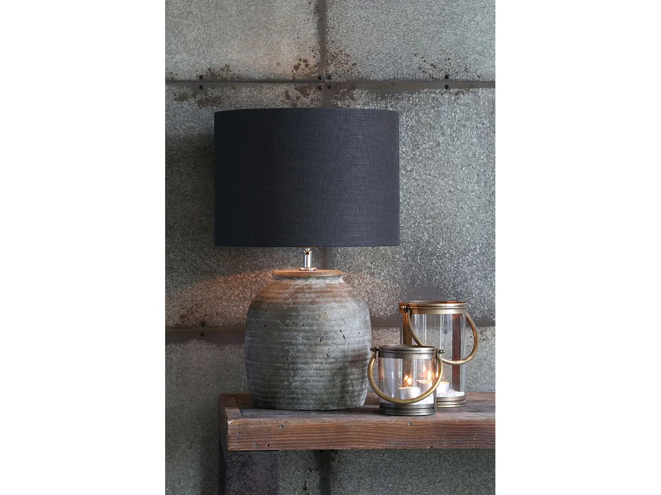 Lampenschirm LIVIGNO - Ø35x25cm - Grau