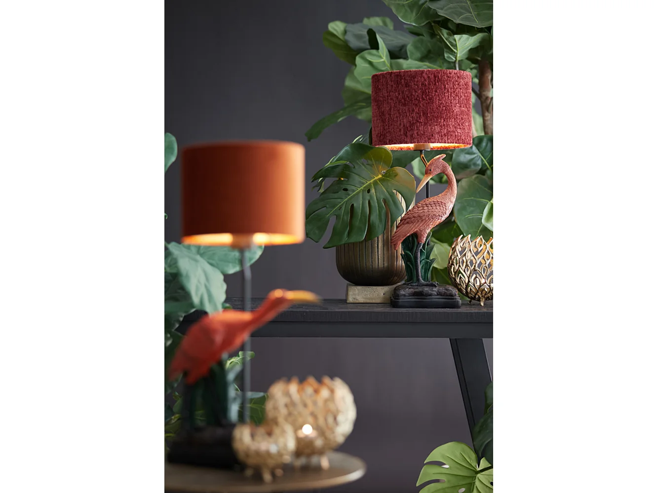 Abat-jour RUBY - Ø25x18cm - Rouge