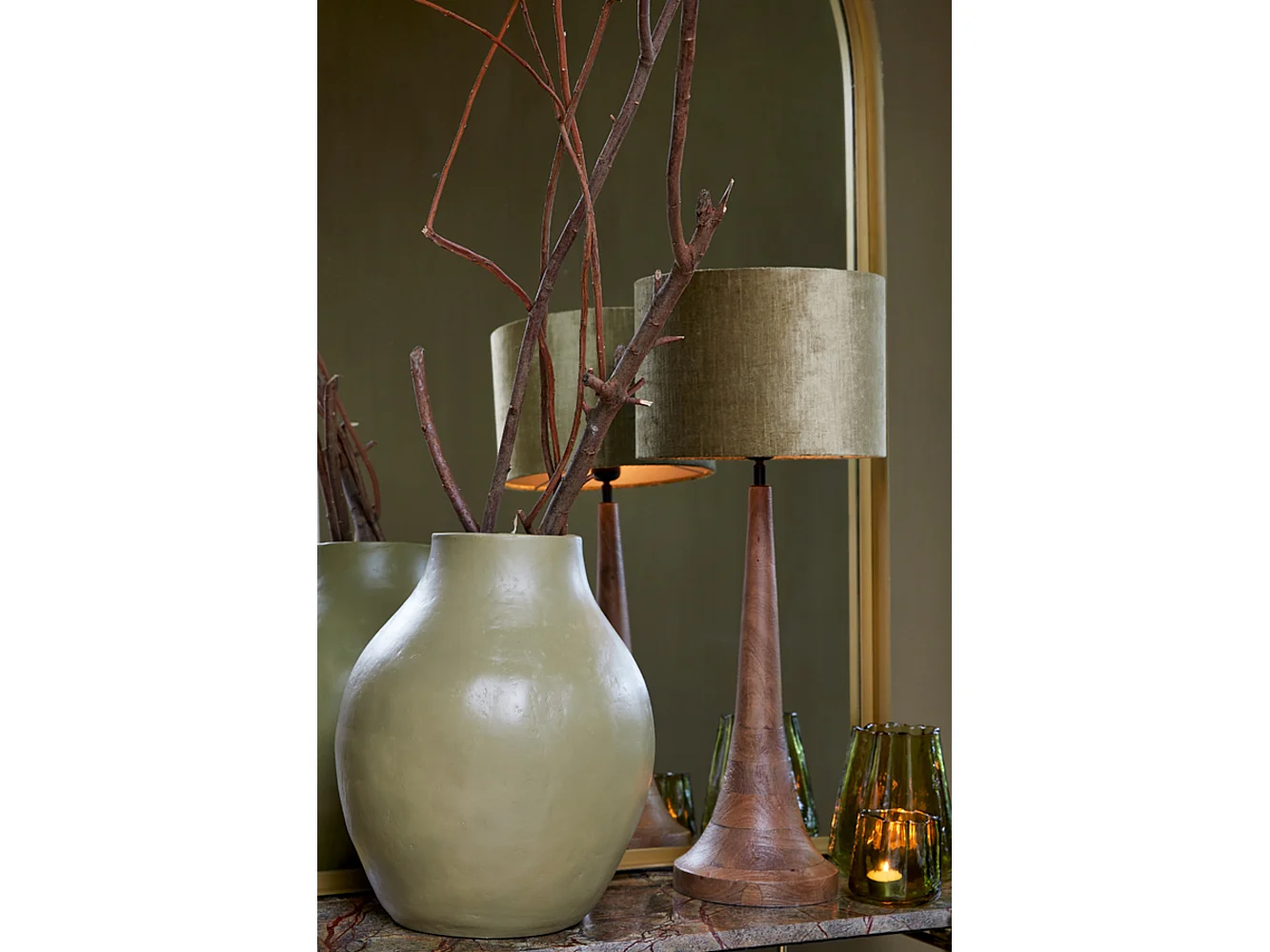 Abat-jour GEMSTONE - Ø35x30cm - Vert