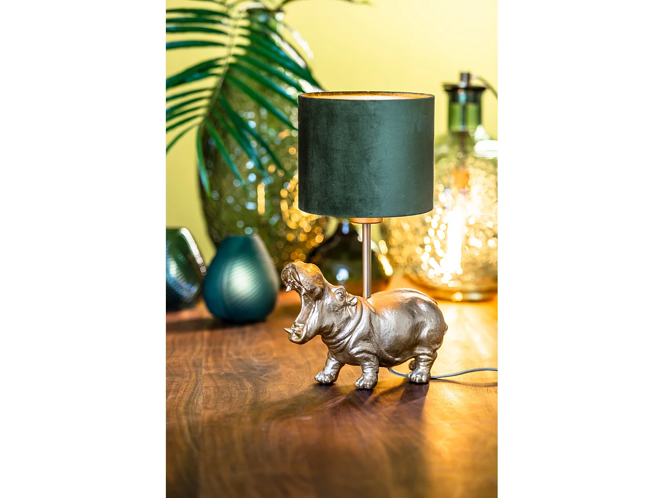 Pantalla VELOURS - Ø20x15cm - Verde