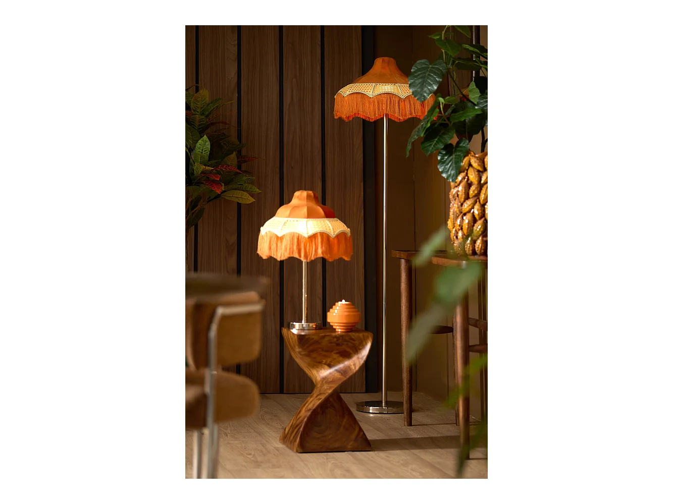 Abat-jour MIZIA - Ø45x36cm - Orange