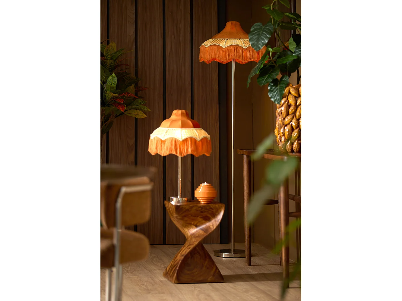 Abat-jour MIZIA - Ø45x36cm - Orange