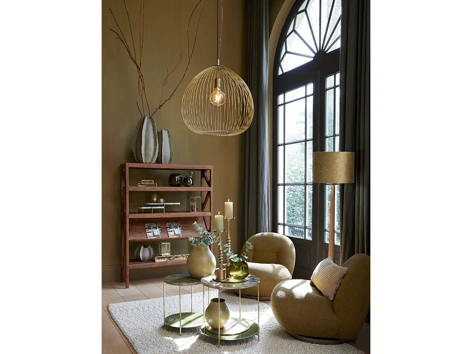 Lampenschirm GEMSTONE - Ø50x38cm - Grün