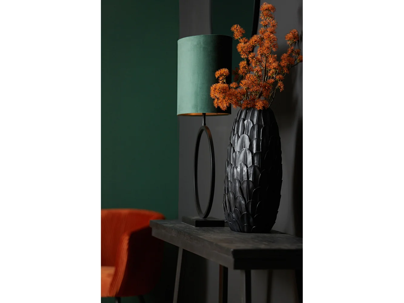 Pantalla VELOURS - 45x21x32cm - Verde