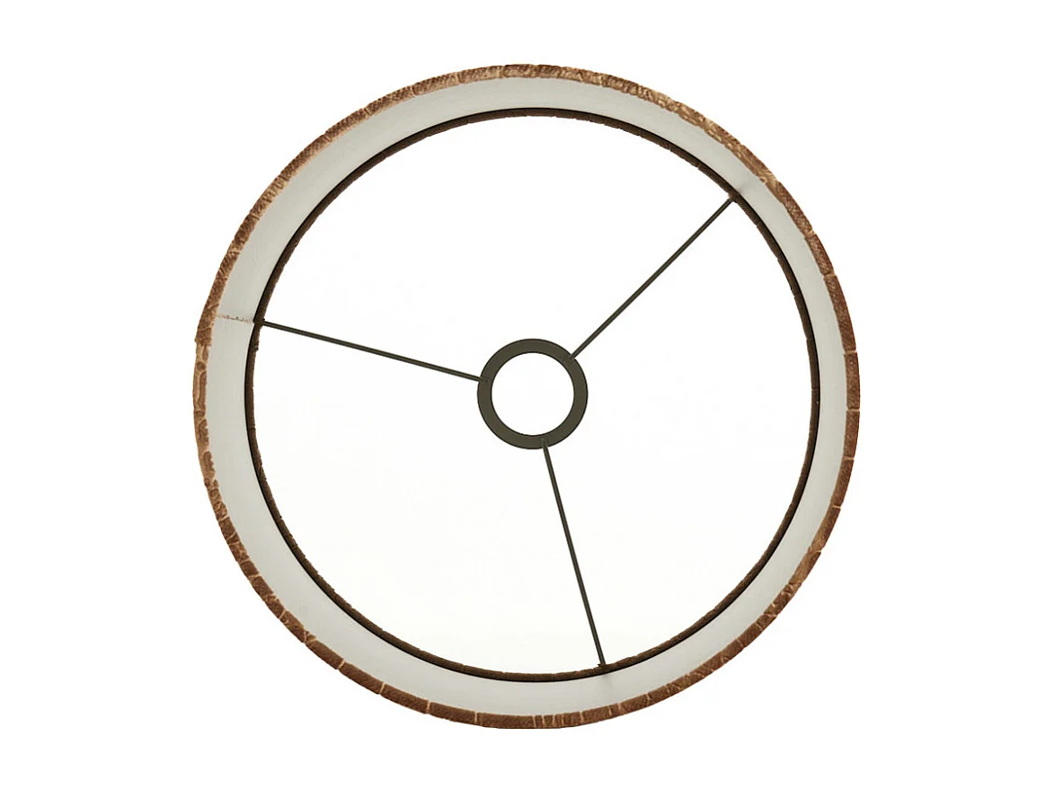 Abat-jour PRAYA - Ø30x21cm - Marron