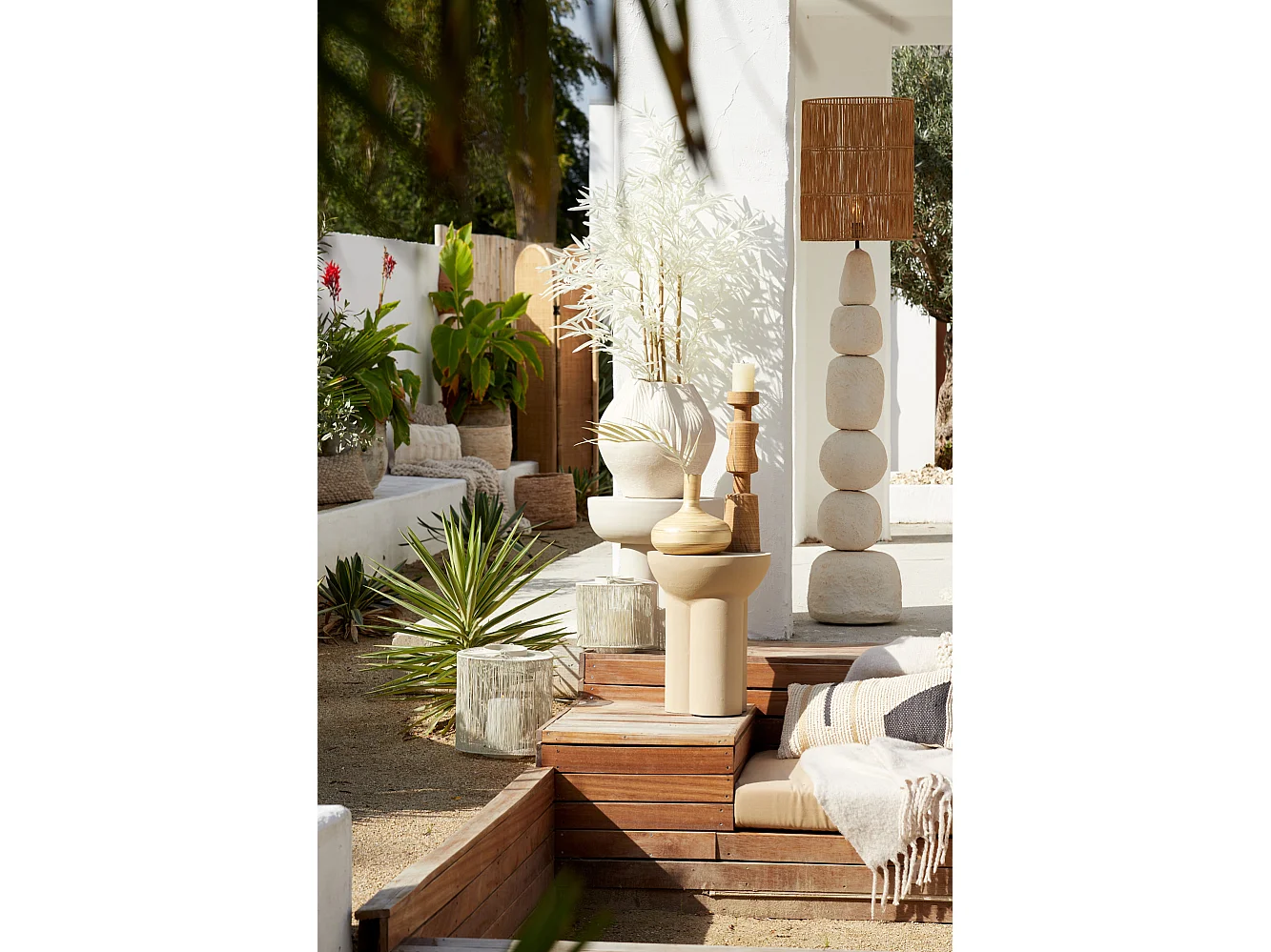 Abat-jour LANZANO - Ø40x50cm - Marron