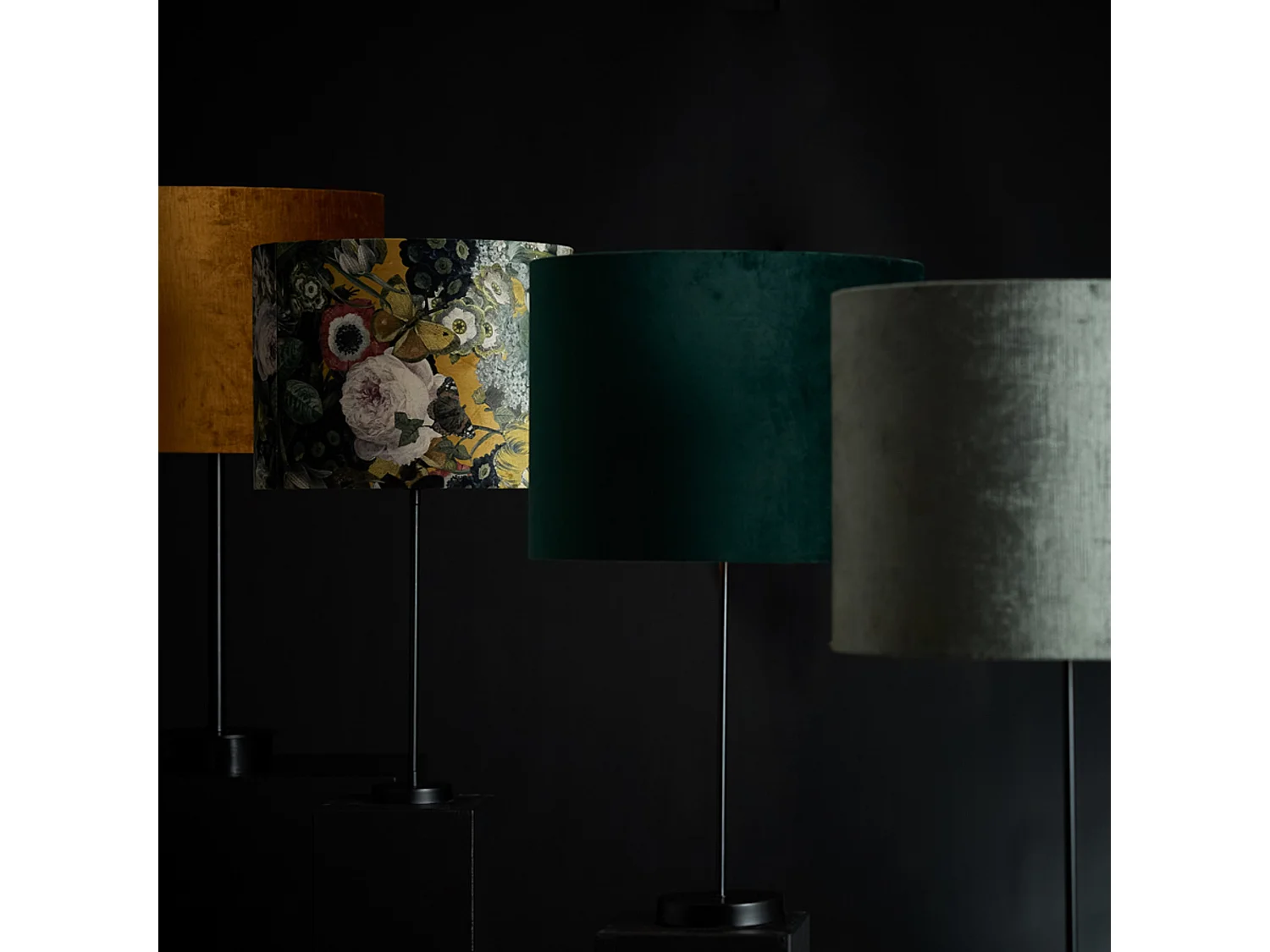 Abat-jour VELOURS - Ø30x21cm - Vert