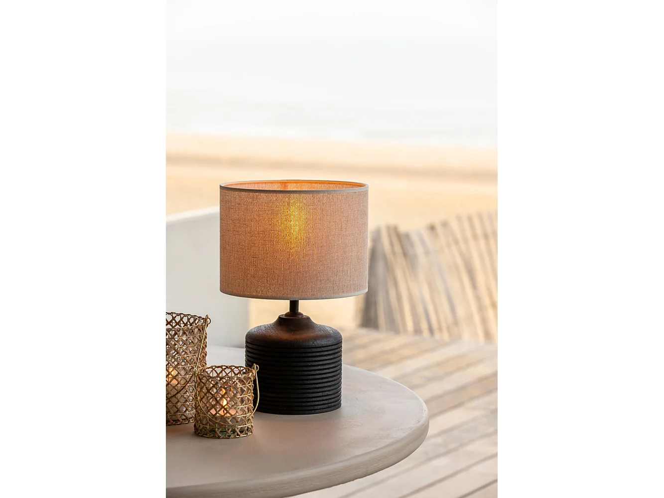 Abat-jour BRESKA - Ø35x30cm - Blanc