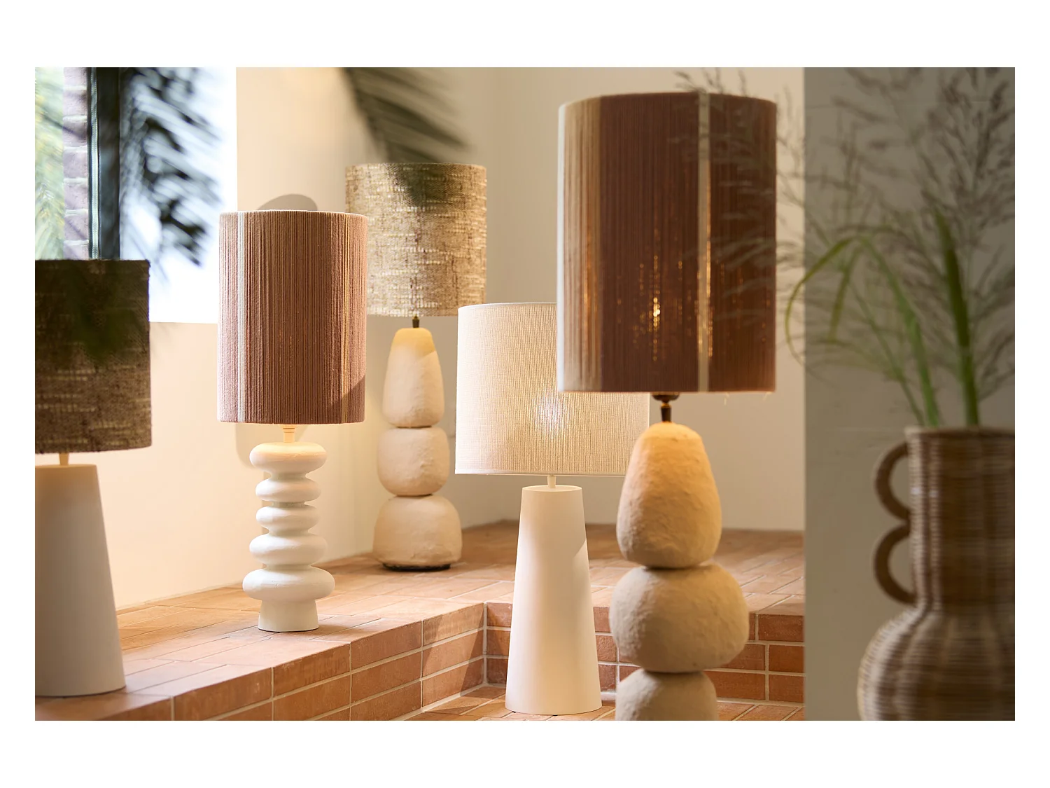 Abat-jour MEDAN - Ø30x40cm - Rouge