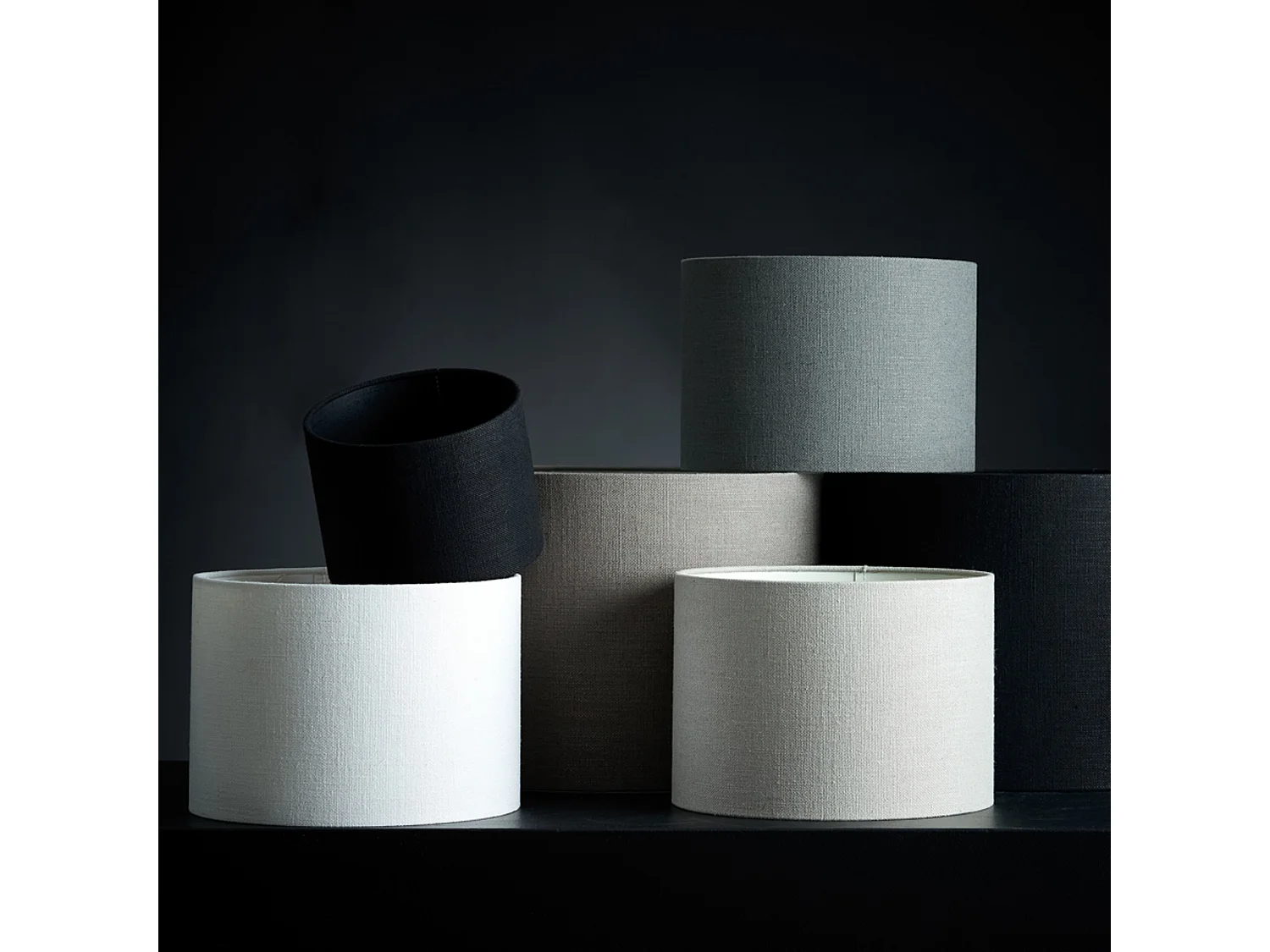 Lampenkap LIVIGNO - Ø20x15cm - Zwart