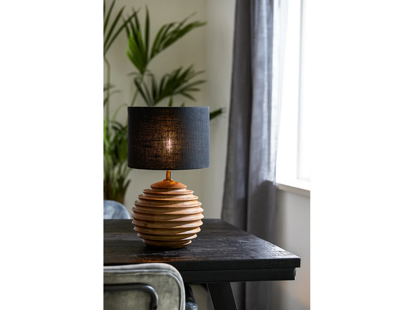 Abat-jour LIVIGNO - Ø25x18cm - Noir