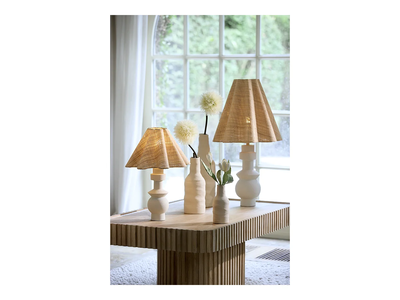 Abat-jour BEZAHA - Ø40x36cm - Marron