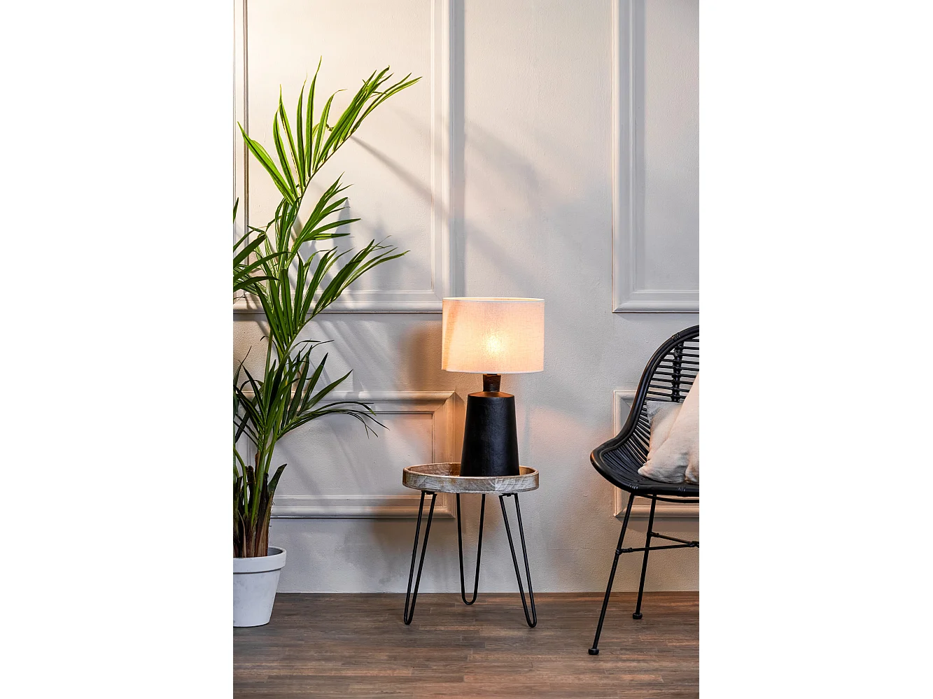 Abat-jour BRESKA - Ø30x21cm - Blanc