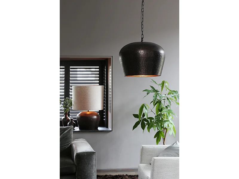 Lampenkap LIVIGNO - Ø50x38cm - Bruin