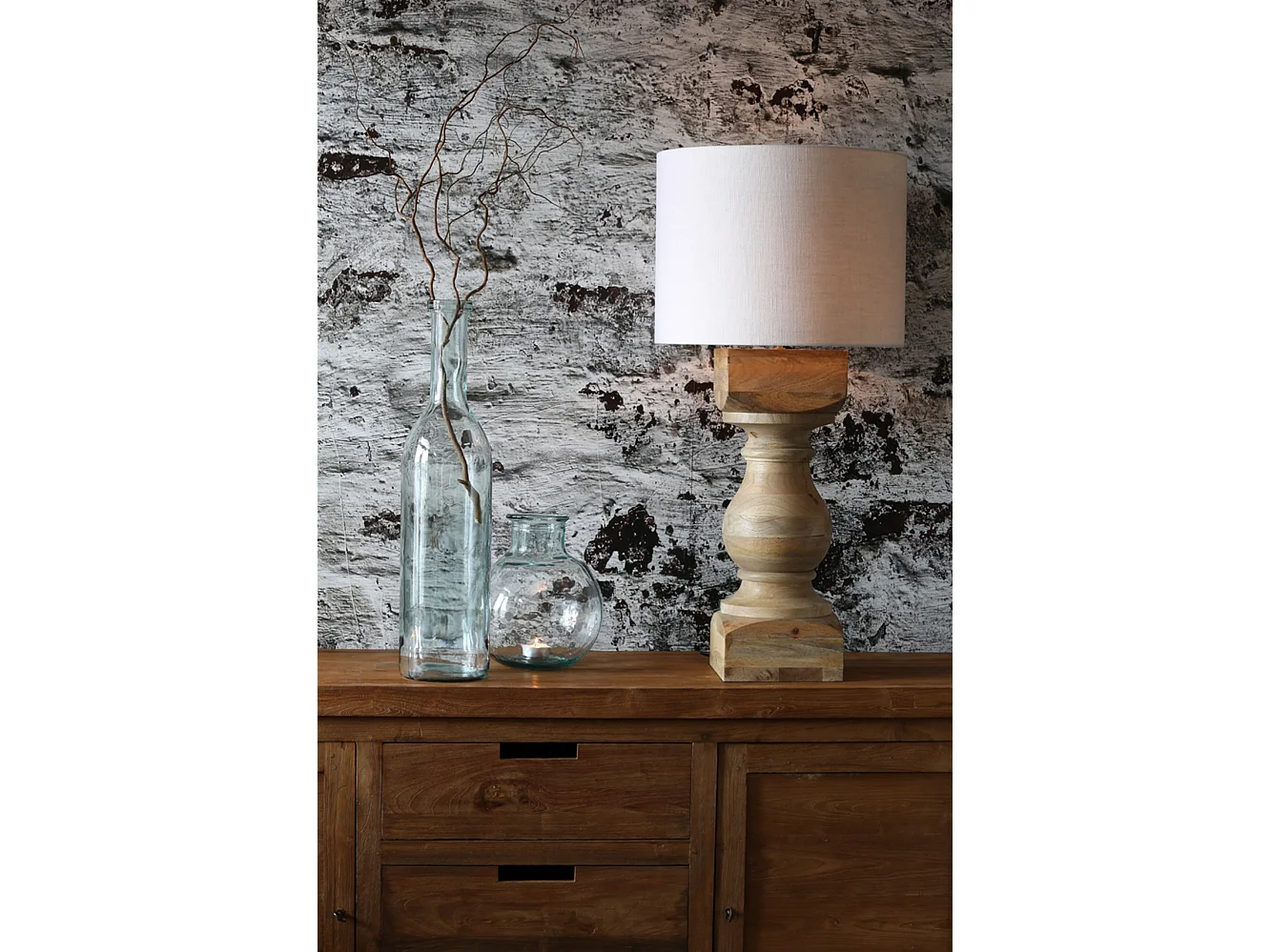 Abat-jour LIVIGNO - Ø30x21cm - Blanc