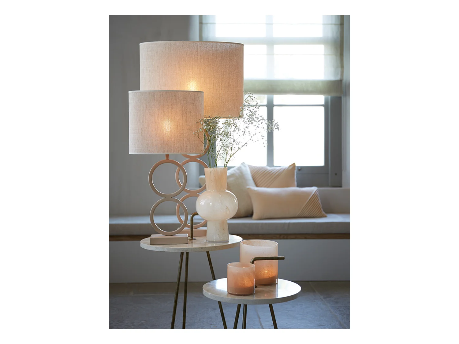 Abat-jour BRESKA - 30x15x25cm - Blanc