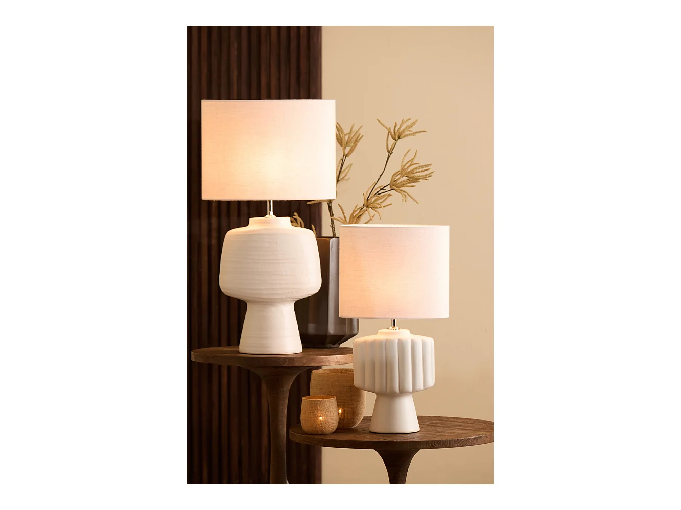 Abat-jour LIVIGNO - 38x17,5x19cm - Blanc