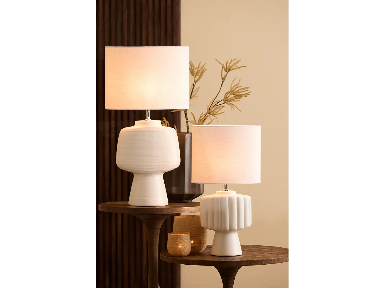 Abat-jour LIVIGNO - 38x17,5x19cm - Blanc