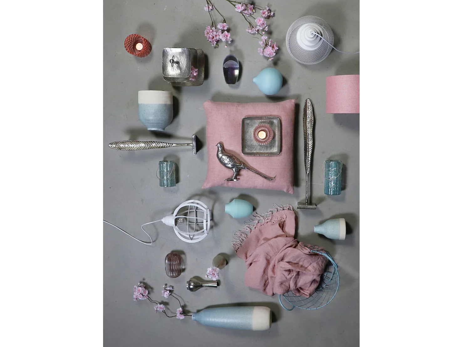 Abat-jour LIVIGNO - Ø30x21cm - Rose