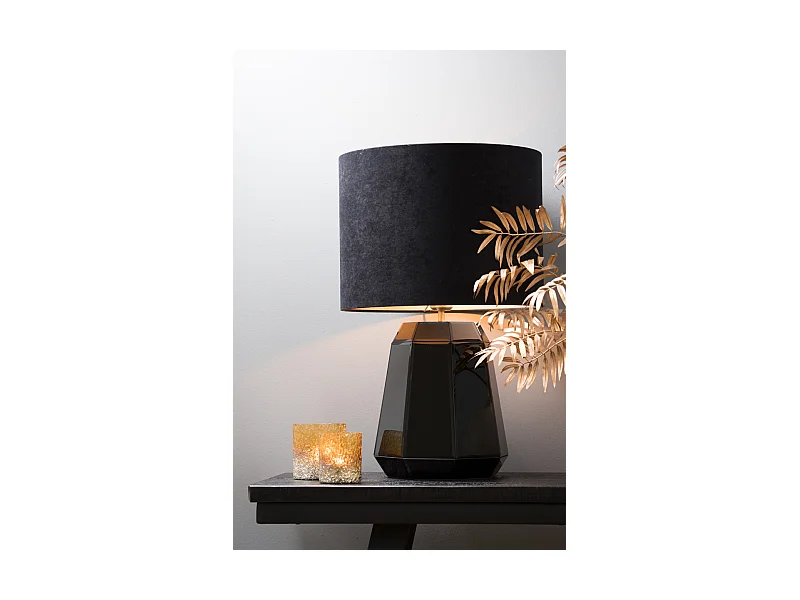 Abat-jour VELOURS - Ø40x30cm - Noir