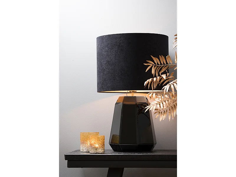 Abat-jour VELOURS - Ø40x30cm - Noir