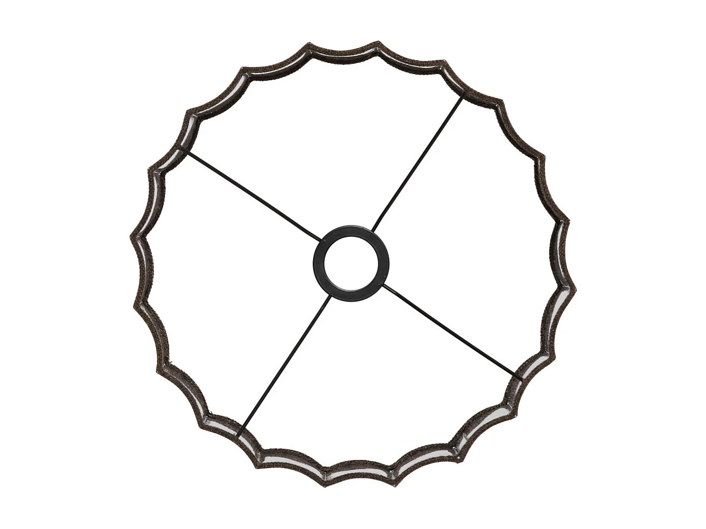 Lampenkap DISLI - Ø35x22cm - Bruin