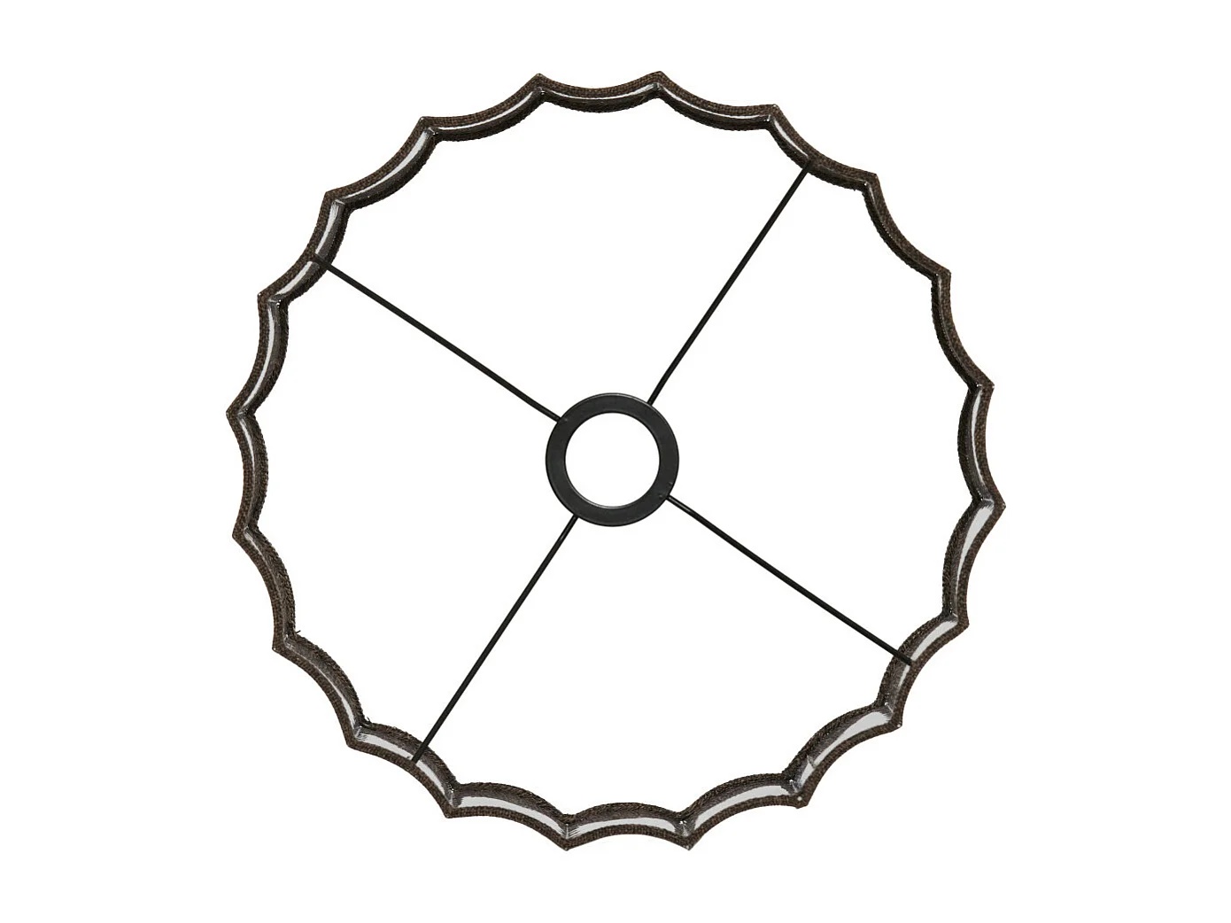 Lampenkap DISLI - Ø35x22cm - Bruin