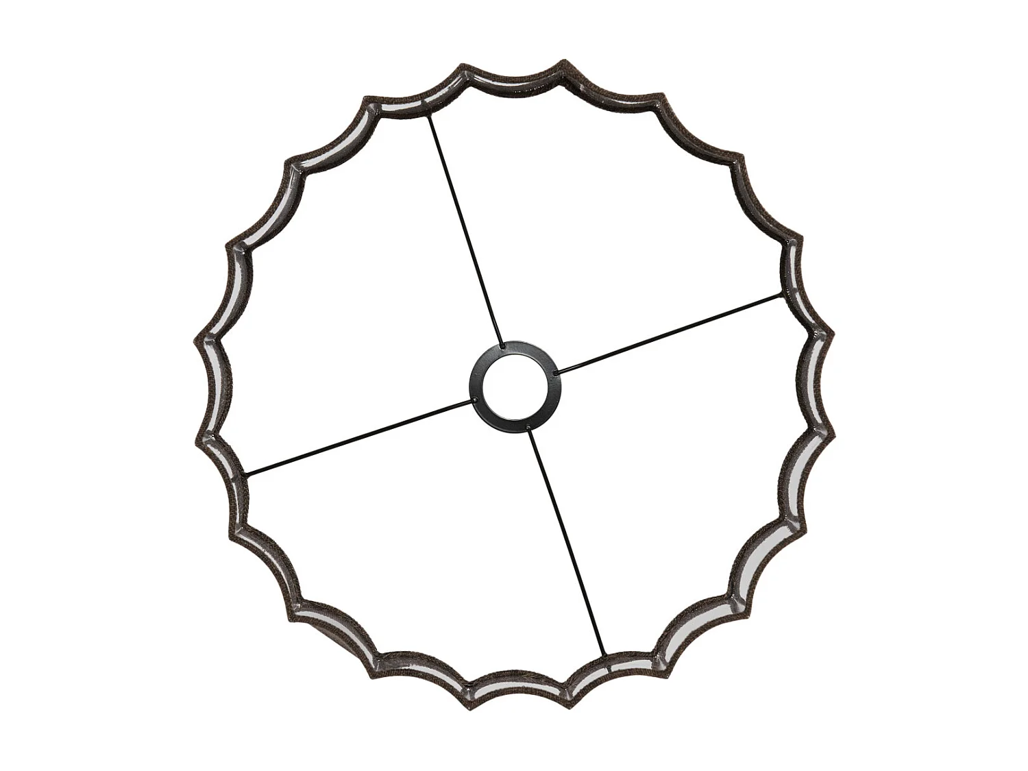 Pantalla DISLI - Ø40x25cm - Marrón