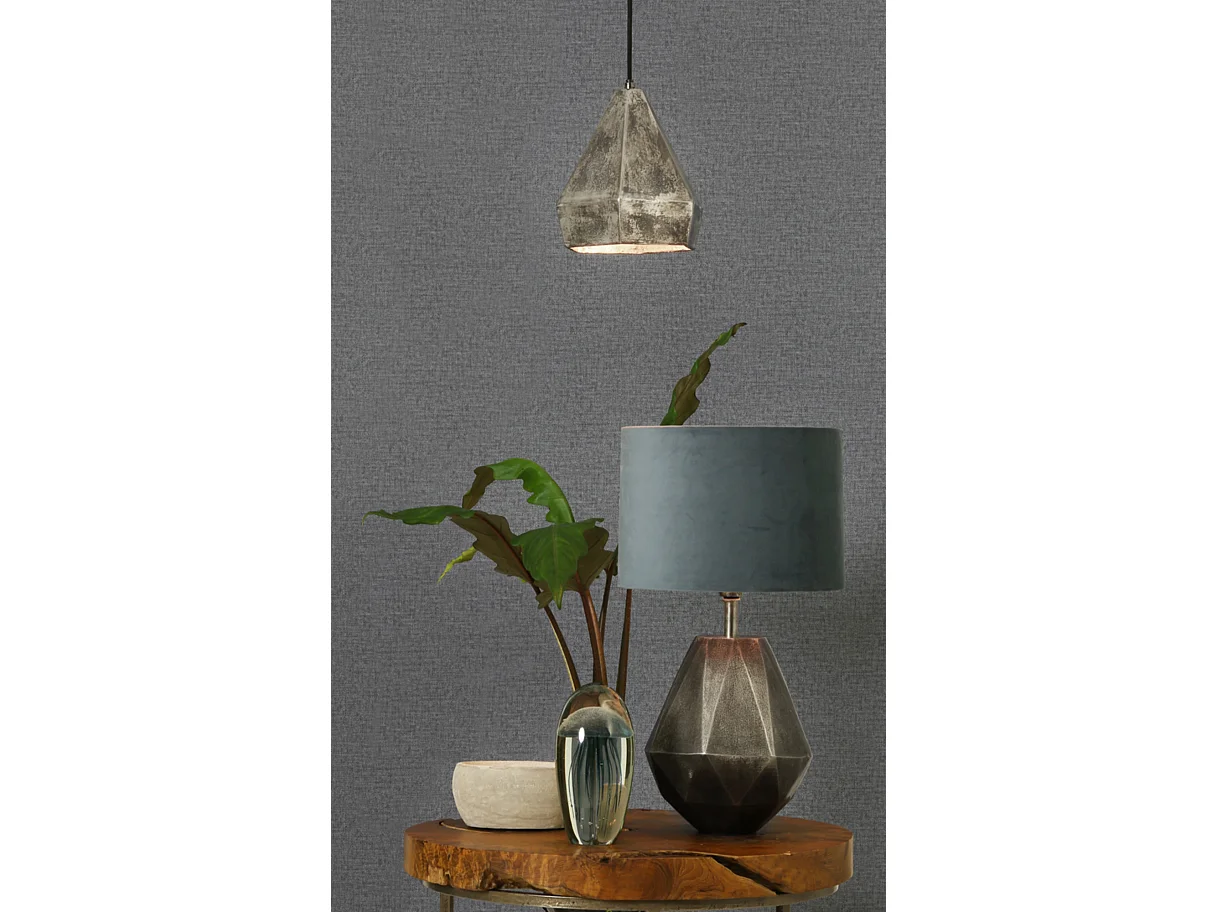 Abat-jour VELOURS - Ø30x21cm - Bleu