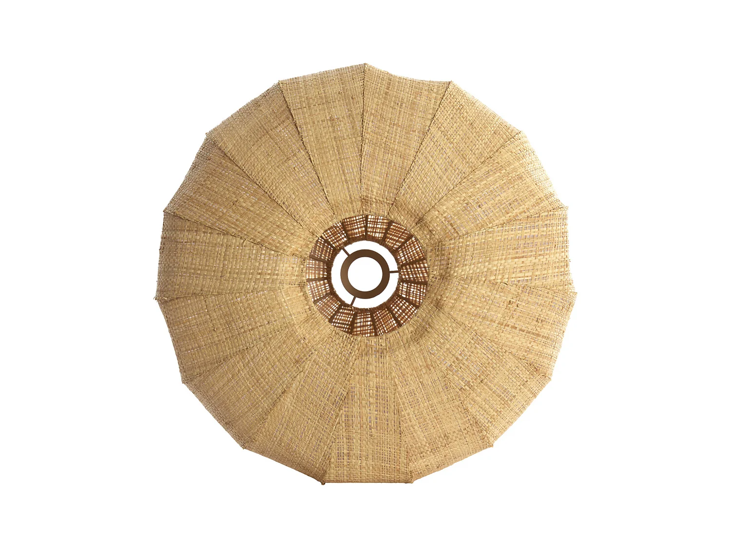 Lampenschirm RAFIKA - Ø50x21cm - Braun