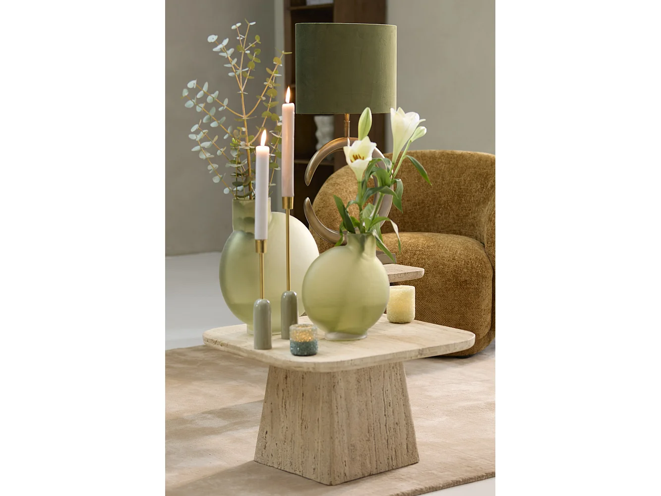 Abat-jour VELOURS - 38x17,5x28cm - Vert