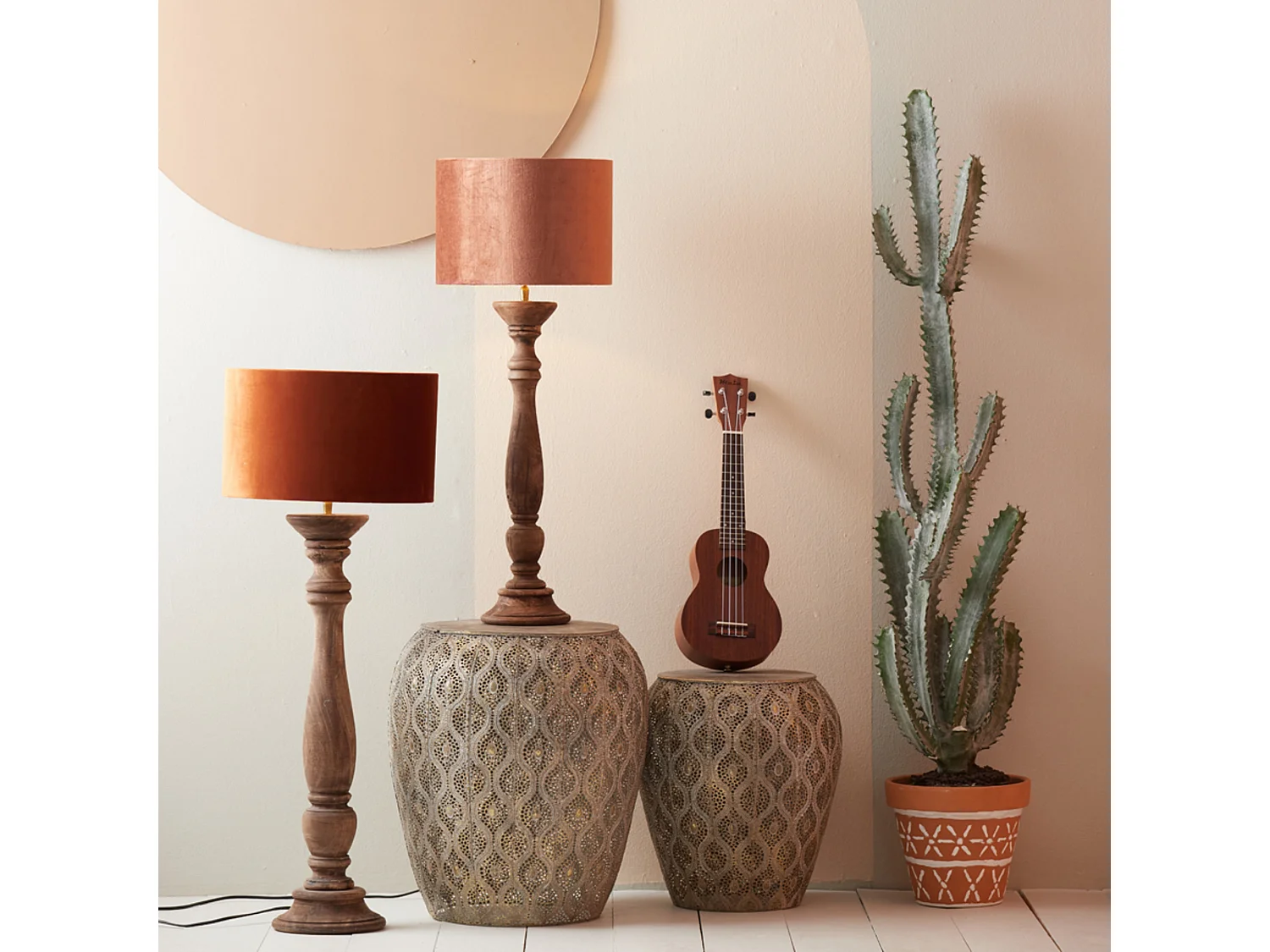 Abat-jour VELOURS - Ø30x21cm - Orange