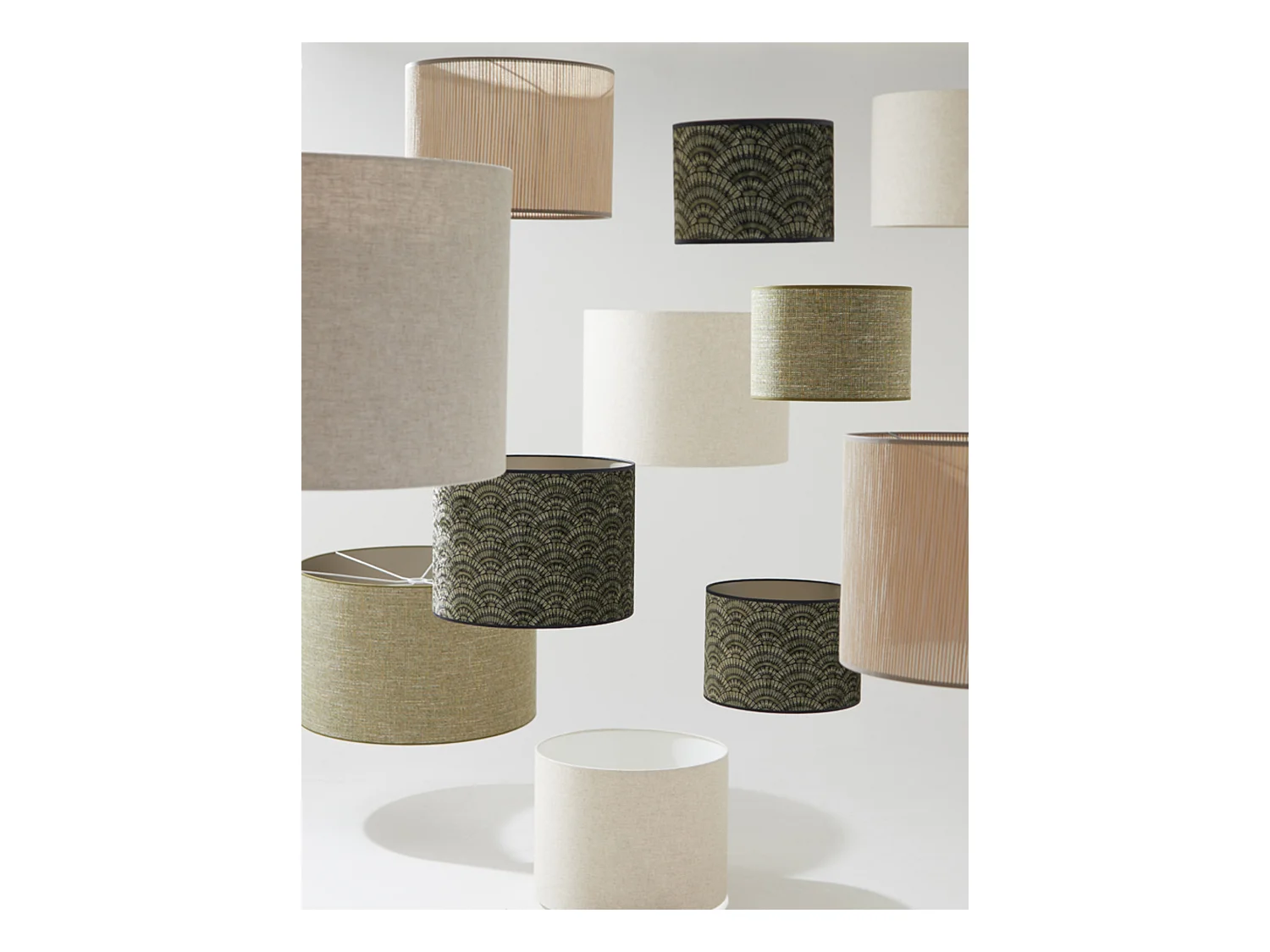 Abat-jour TWEED - Ø30x21cm - Vert