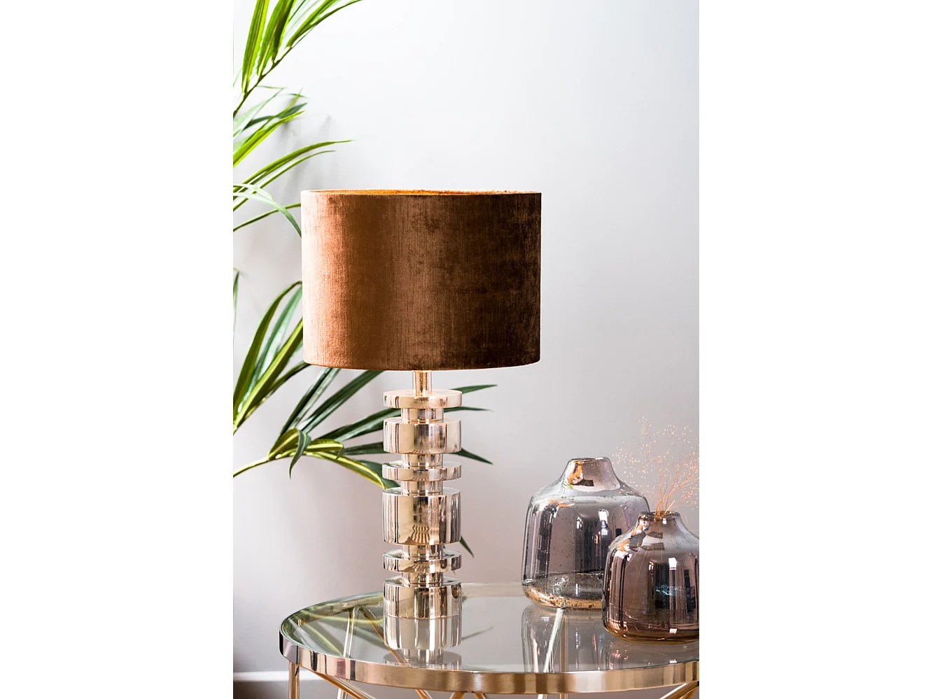 Abat-jour GEMSTONE - Ø30x21cm - Marron