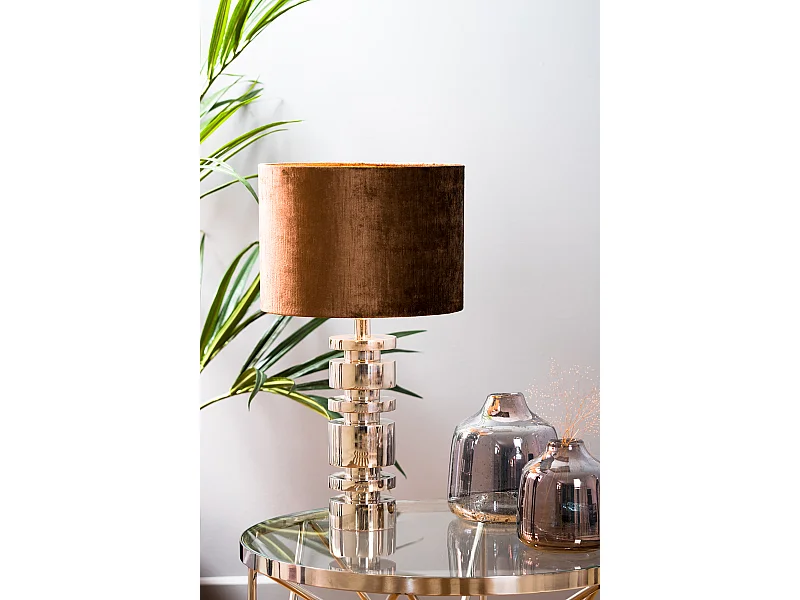 Abat-jour GEMSTONE - Ø30x21cm - Marron